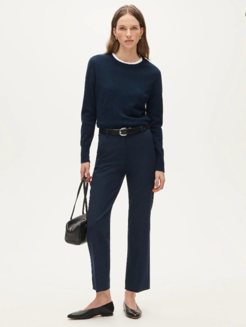 J. Crew Navy Blue Kaya Size 2 Four Season Bi-Stretch Flare Pant NEW NWT